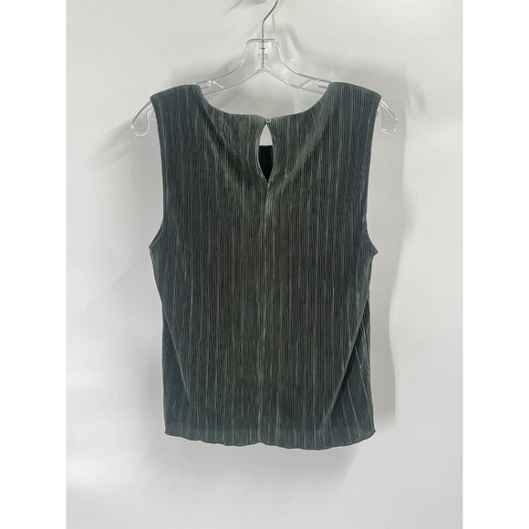 J Crew Green Pleated Tank Top Sz Small - Picture 4 of 4